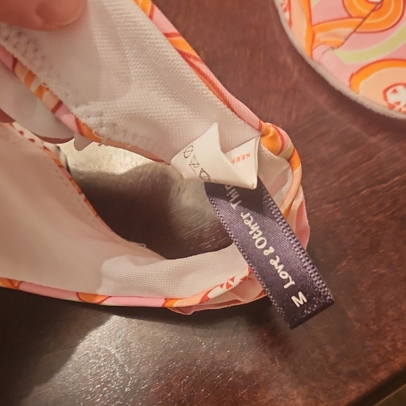 Pink Orange Patterned Ruffle Bikini Set - Picture 7 of 14